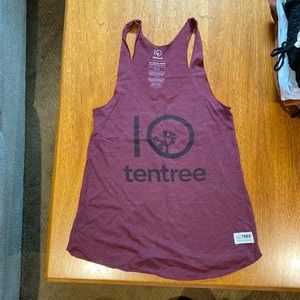 Burgundy 10 Tree tank top